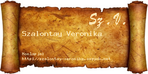 Szalontay Veronika névjegykártya